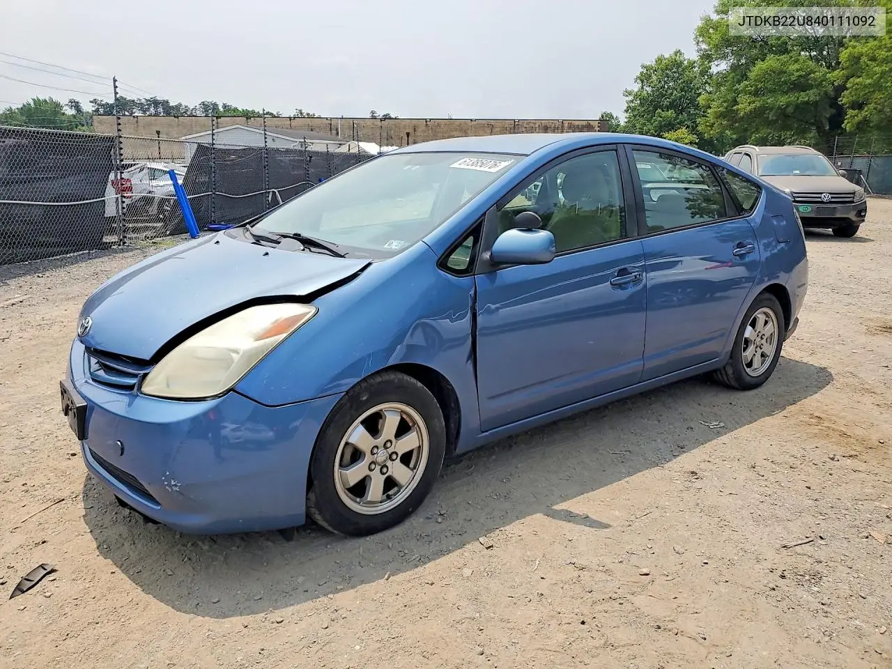 2004 Toyota Prius Base VIN: JTDKB22U840111092 Lot: 61385076