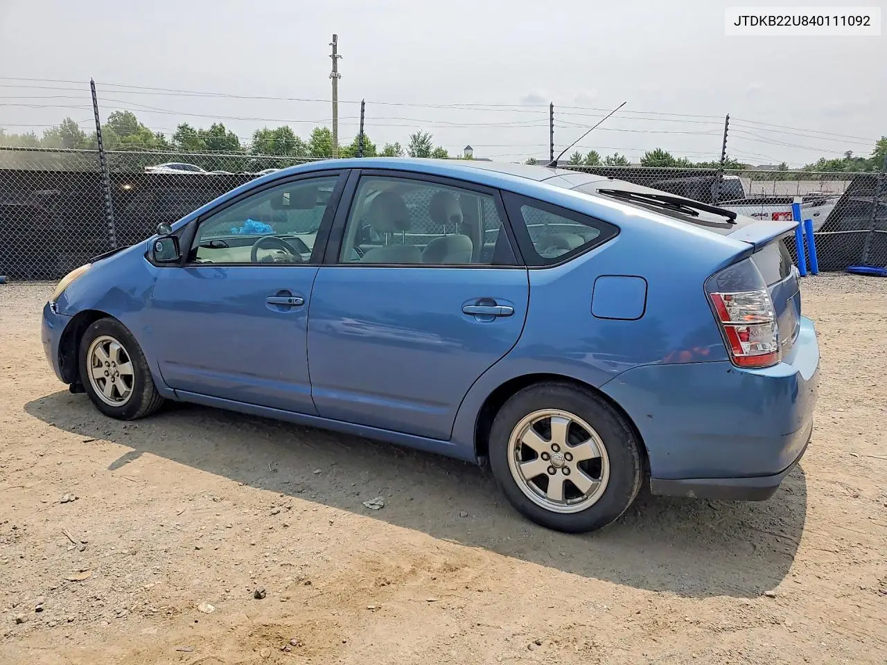 2004 Toyota Prius Base VIN: JTDKB22U840111092 Lot: 61385076