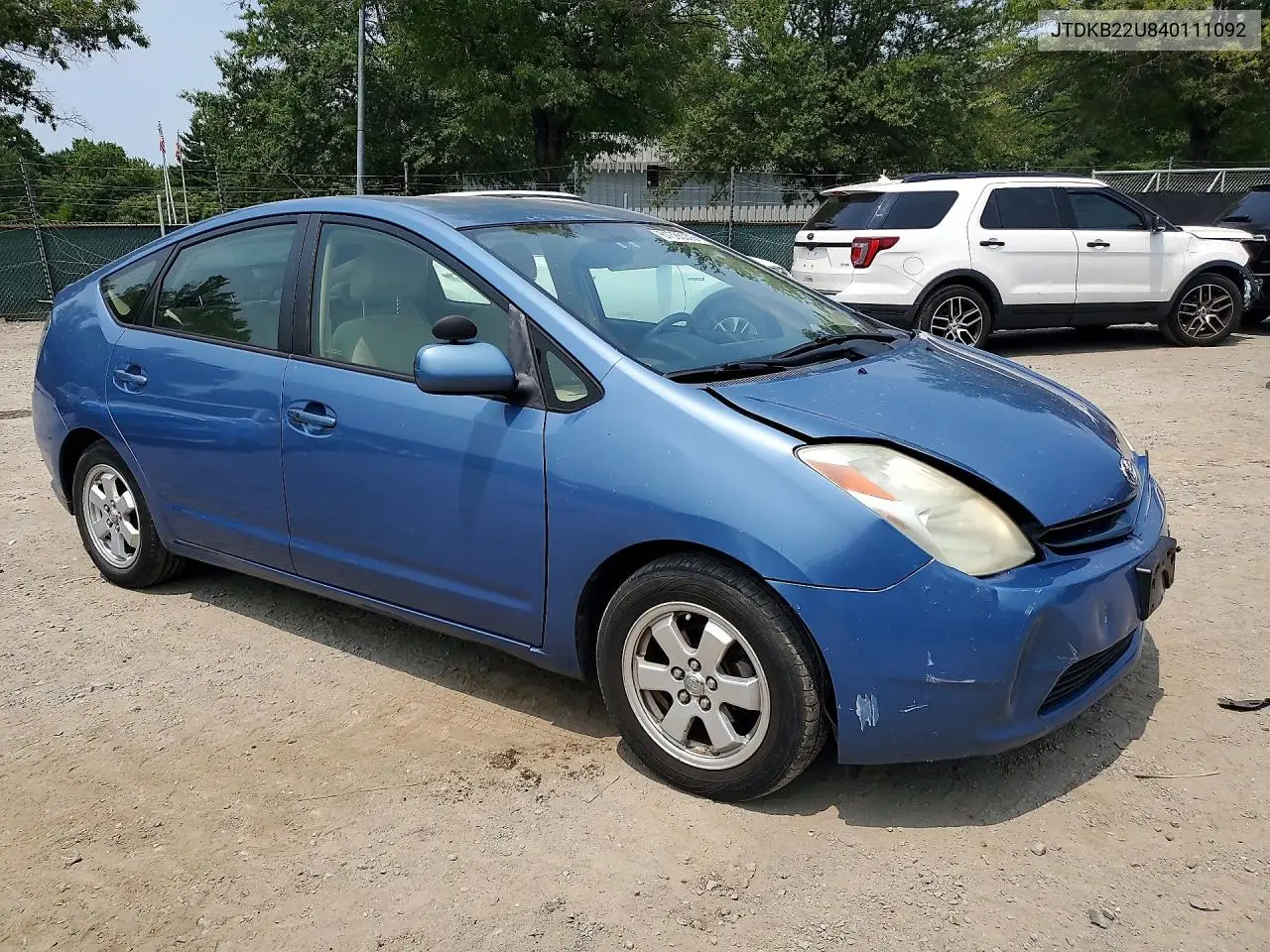 2004 Toyota Prius Base VIN: JTDKB22U840111092 Lot: 61385076