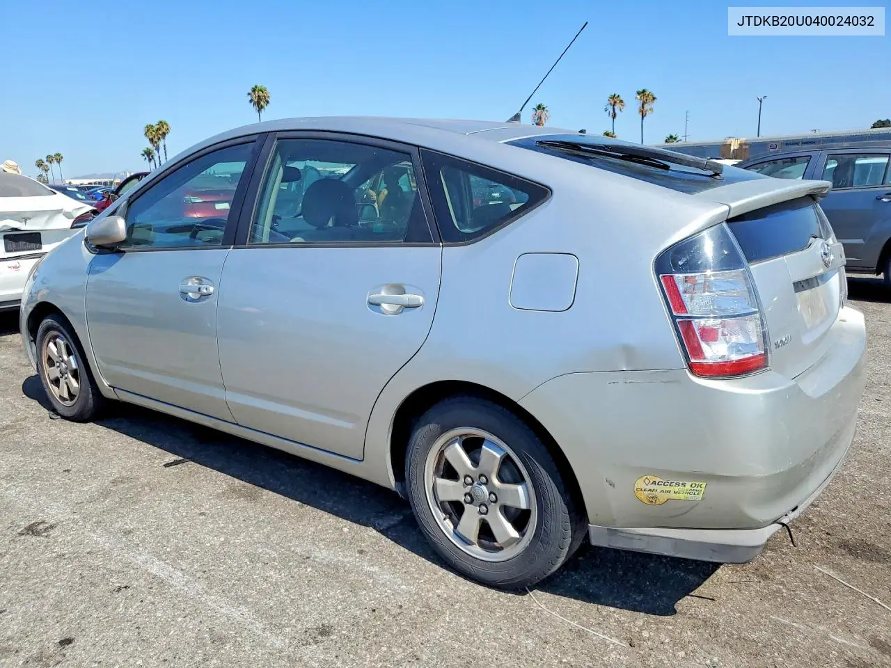2004 Toyota Prius Base VIN: JTDKB20U040024032 Lot: 62097566