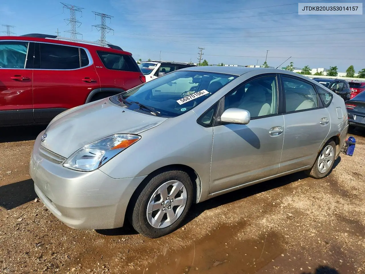 2005 Toyota Prius Base VIN: JTDKB20U353014157 Lot: 56870106