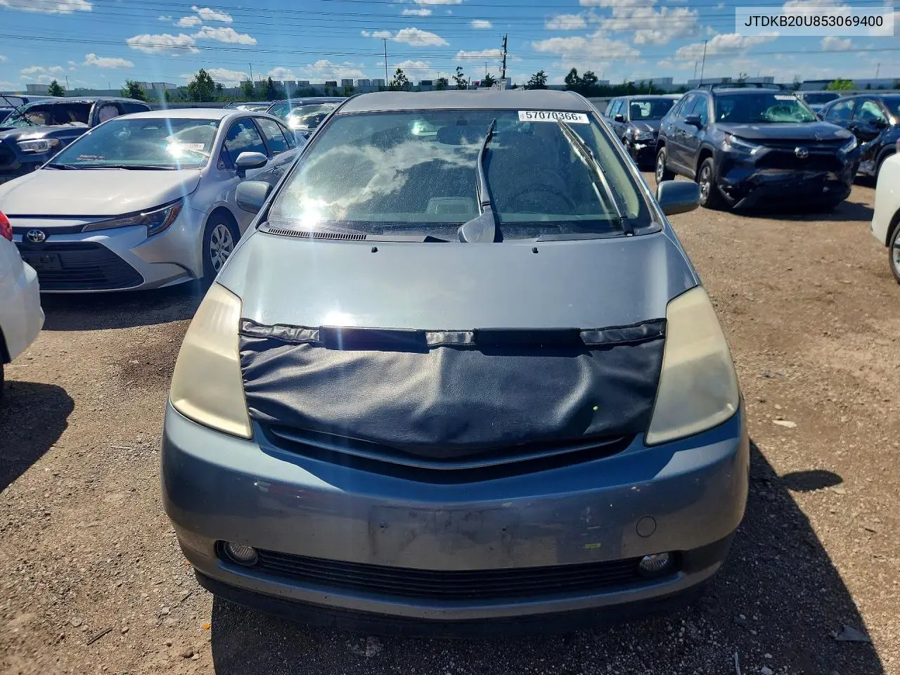 2005 Toyota Prius Base VIN: JTDKB20U853069400 Lot: 57070366