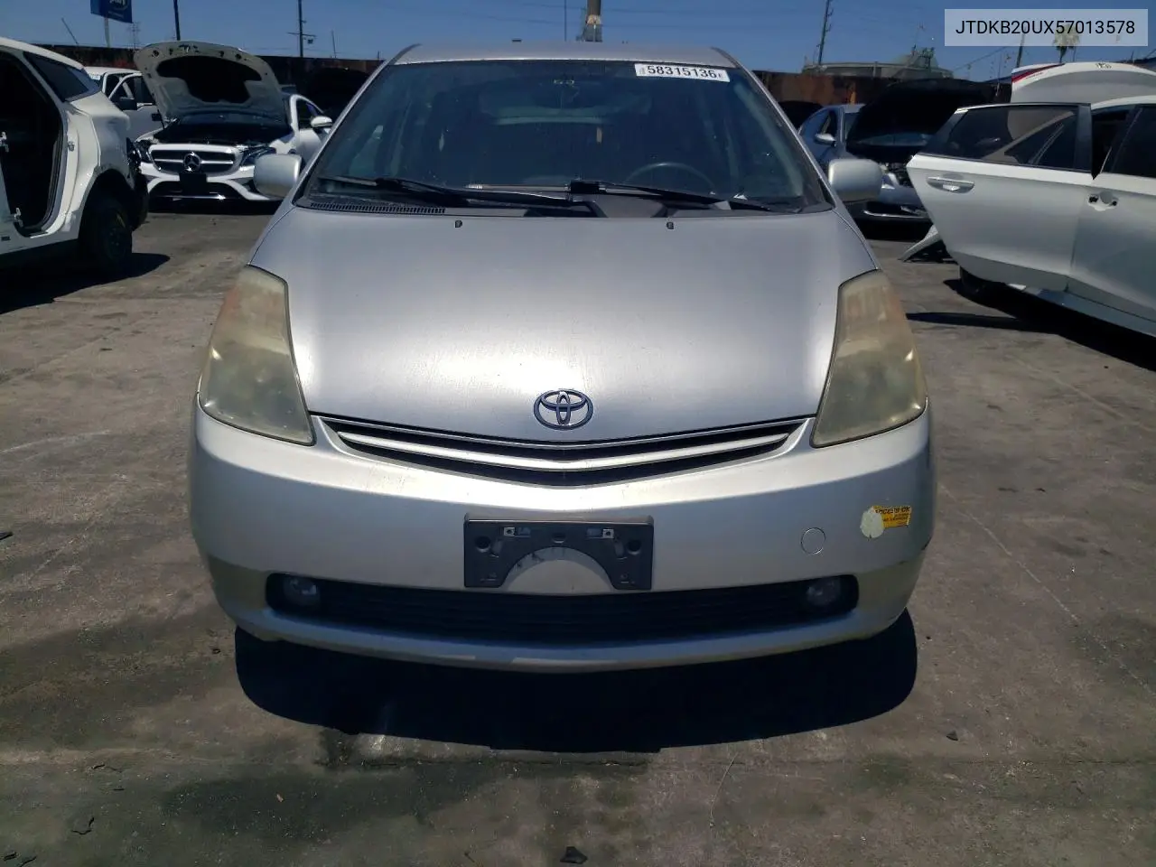 2005 Toyota Prius Base VIN: JTDKB20UX57013578 Lot: 58315136