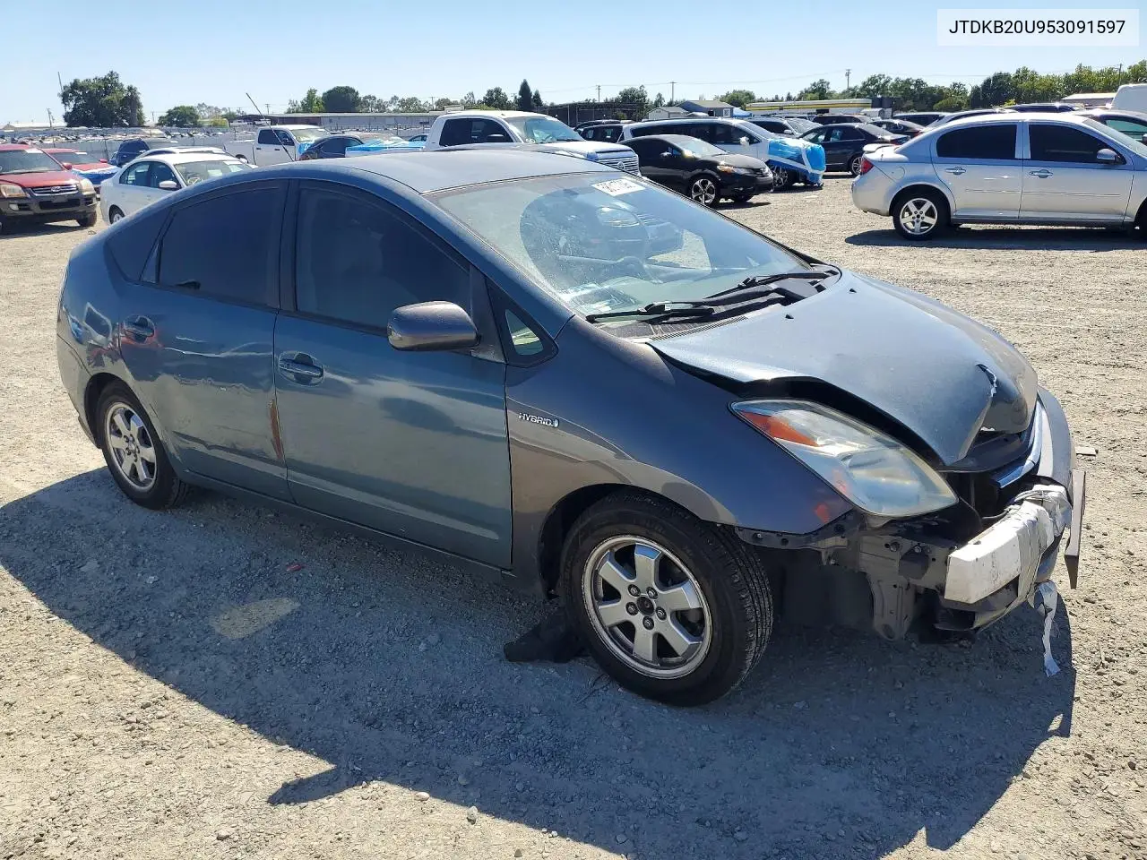 2005 Toyota Prius Base VIN: JTDKB20U953091597 Lot: 58317396