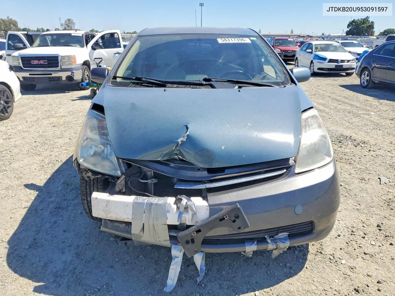 2005 Toyota Prius Base VIN: JTDKB20U953091597 Lot: 58317396