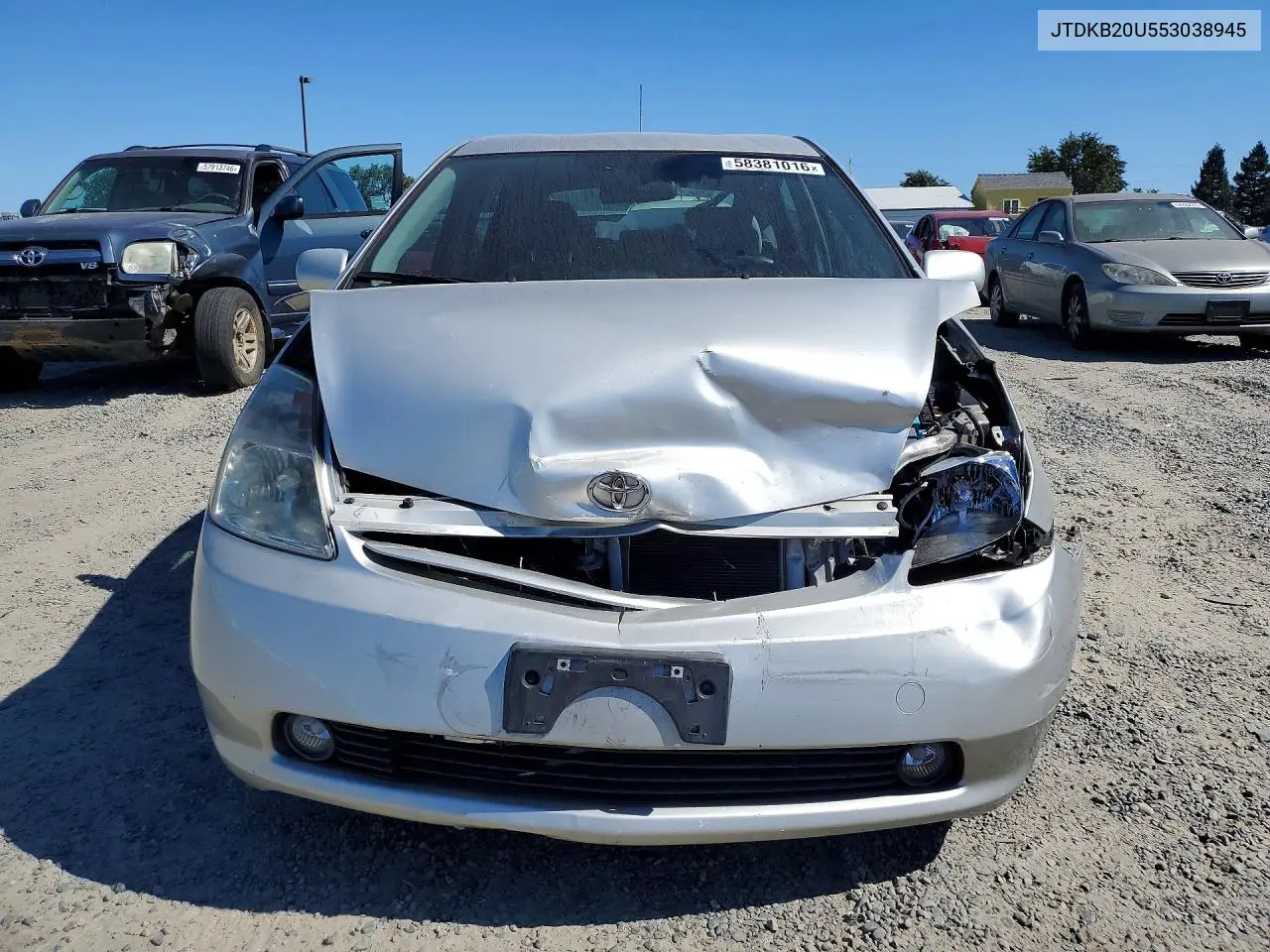 2005 Toyota Prius Base VIN: JTDKB20U553038945 Lot: 58381016