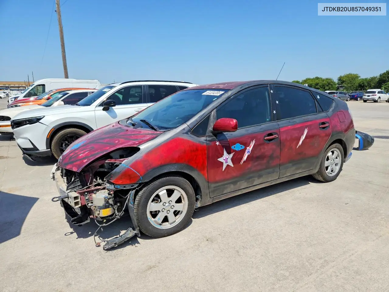 2005 Toyota Prius Base VIN: JTDKB20U857049351 Lot: 61334366