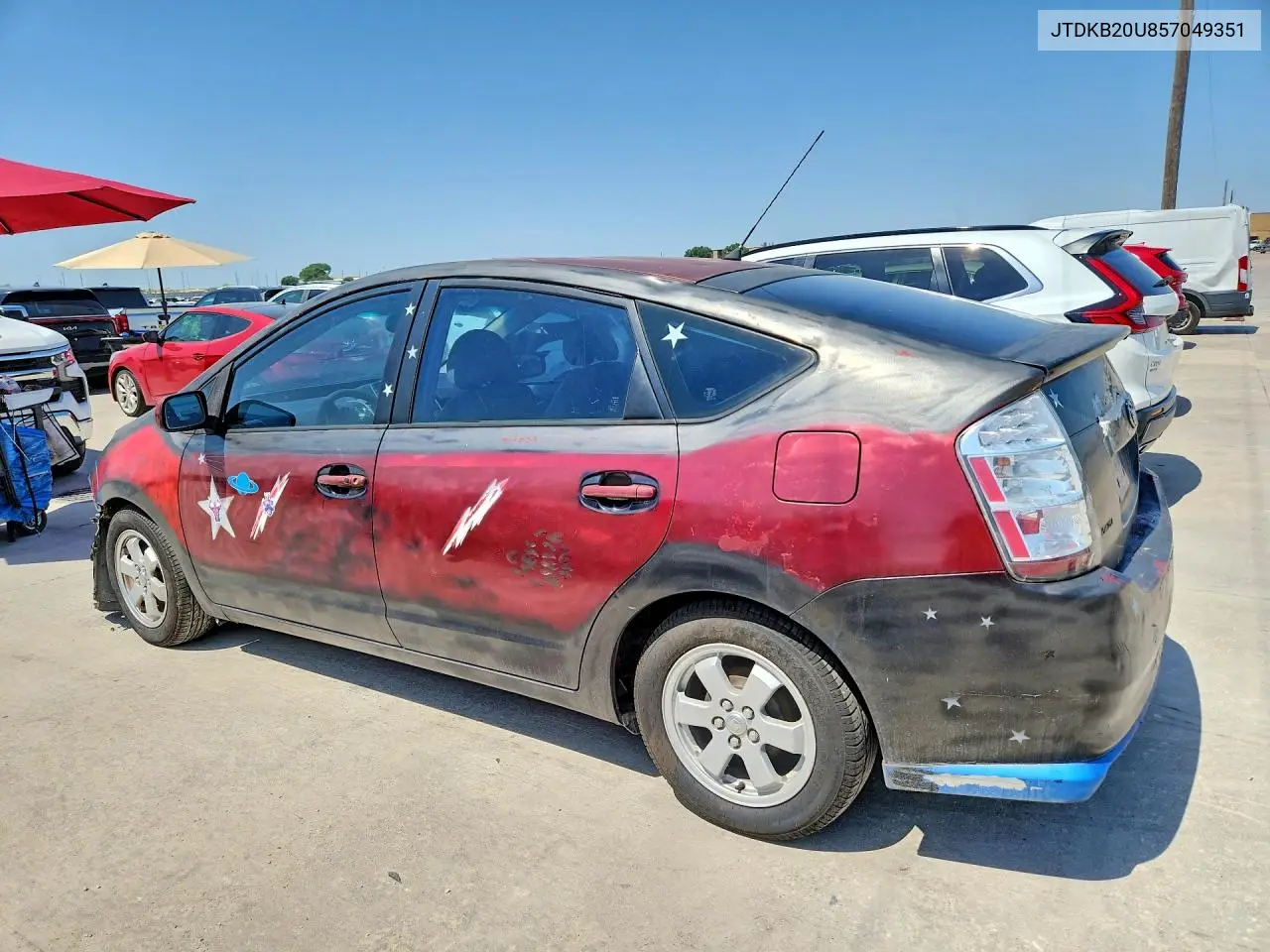 2005 Toyota Prius Base VIN: JTDKB20U857049351 Lot: 61334366
