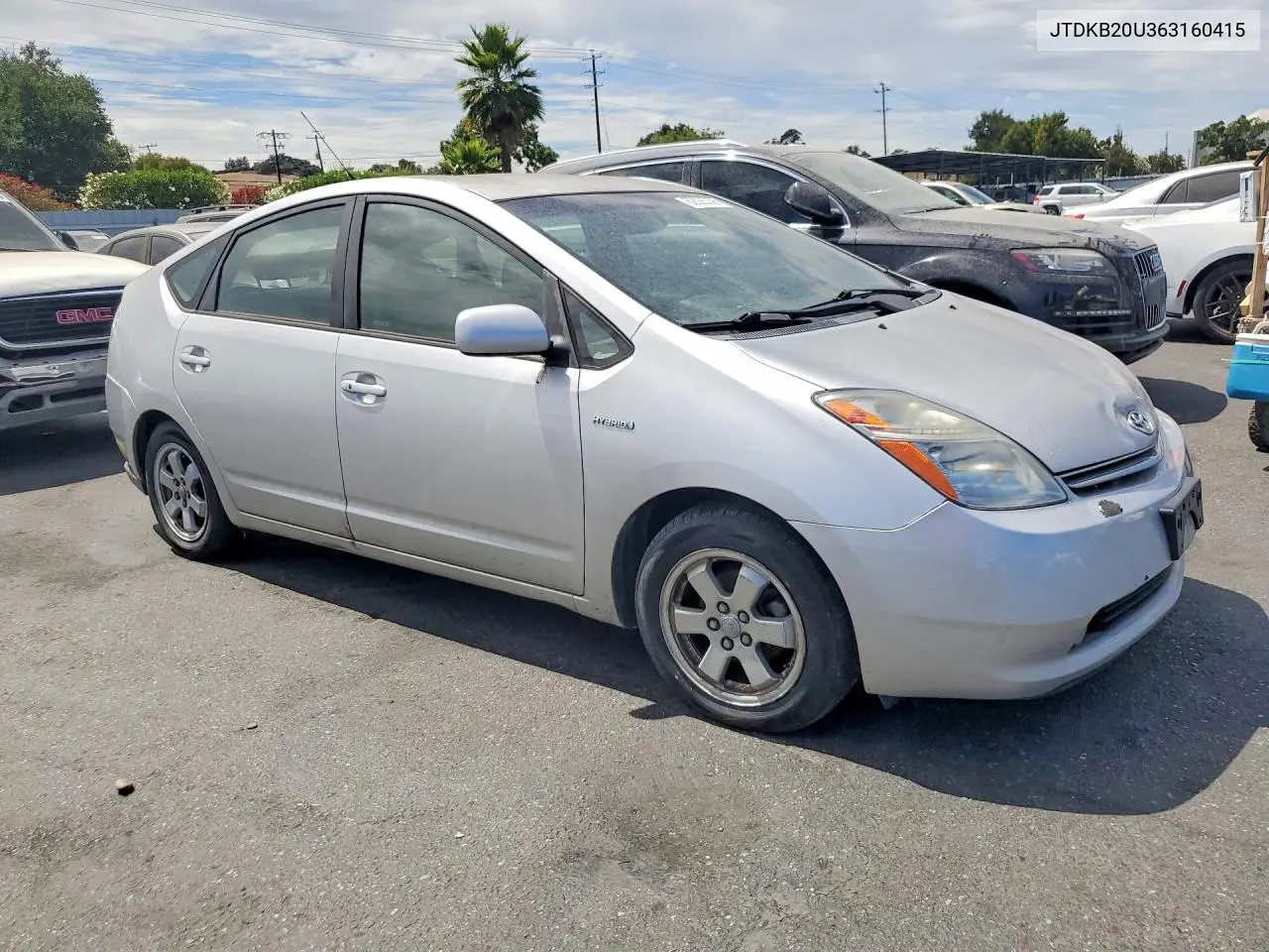 2006 Toyota Prius VIN: JTDKB20U363160415 Lot: 62085296