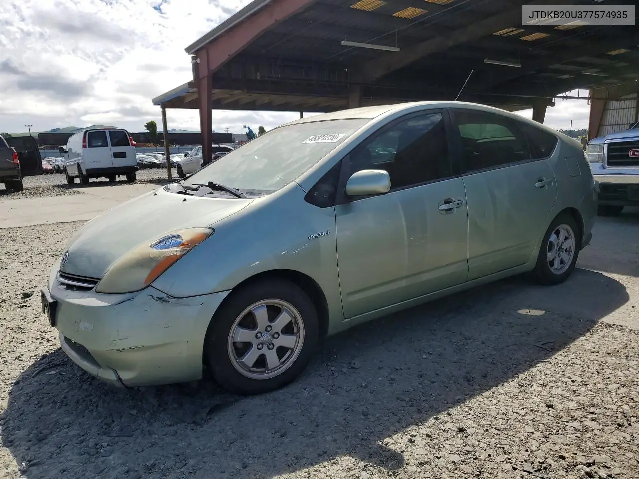 2007 Toyota Prius Base VIN: JTDKB20U377574935 Lot: 49321236