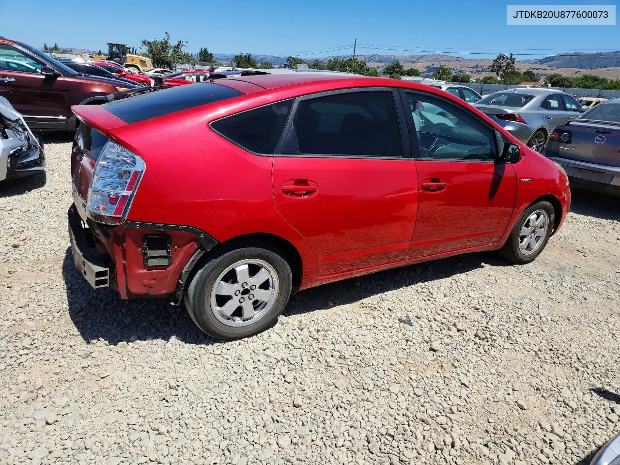 2007 Toyota Prius Base VIN: JTDKB20U877600073 Lot: 54201136