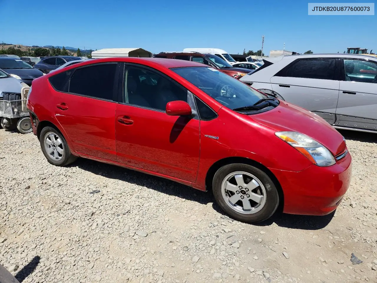 2007 Toyota Prius Base VIN: JTDKB20U877600073 Lot: 54201136