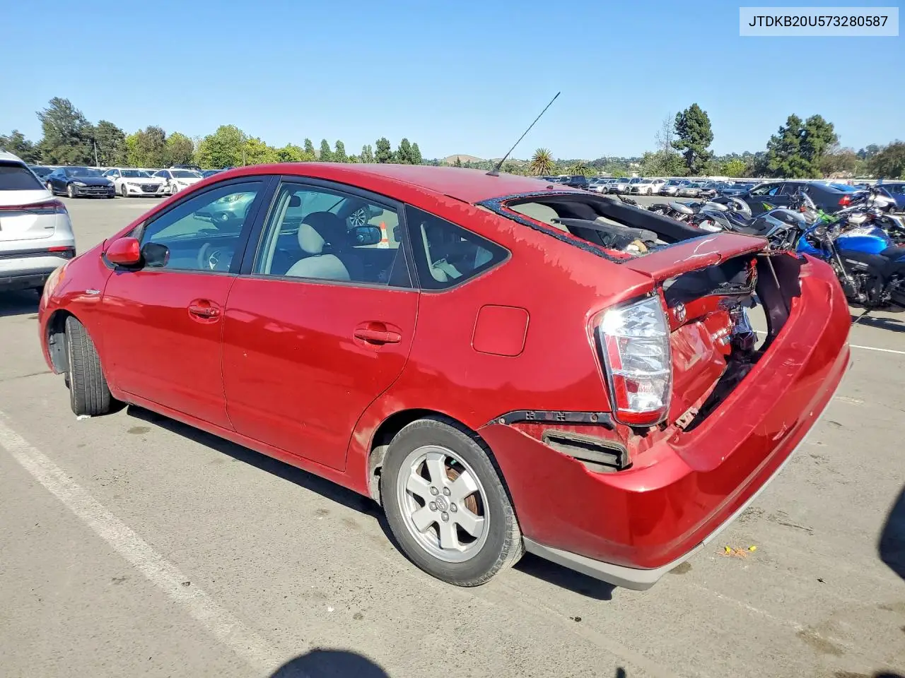 2007 Toyota Prius Base VIN: JTDKB20U573280587 Lot: 54202126