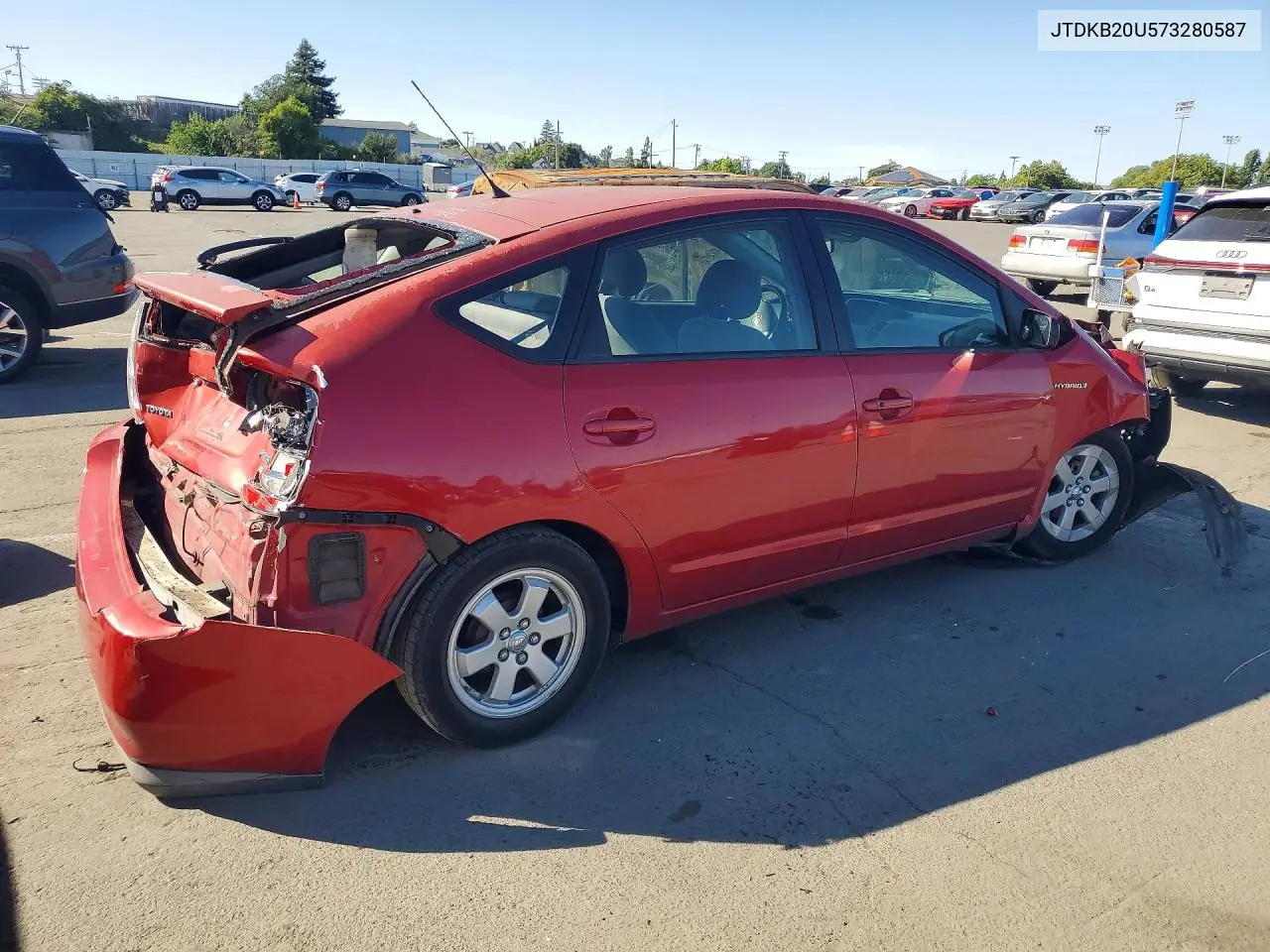 2007 Toyota Prius Base VIN: JTDKB20U573280587 Lot: 54202126