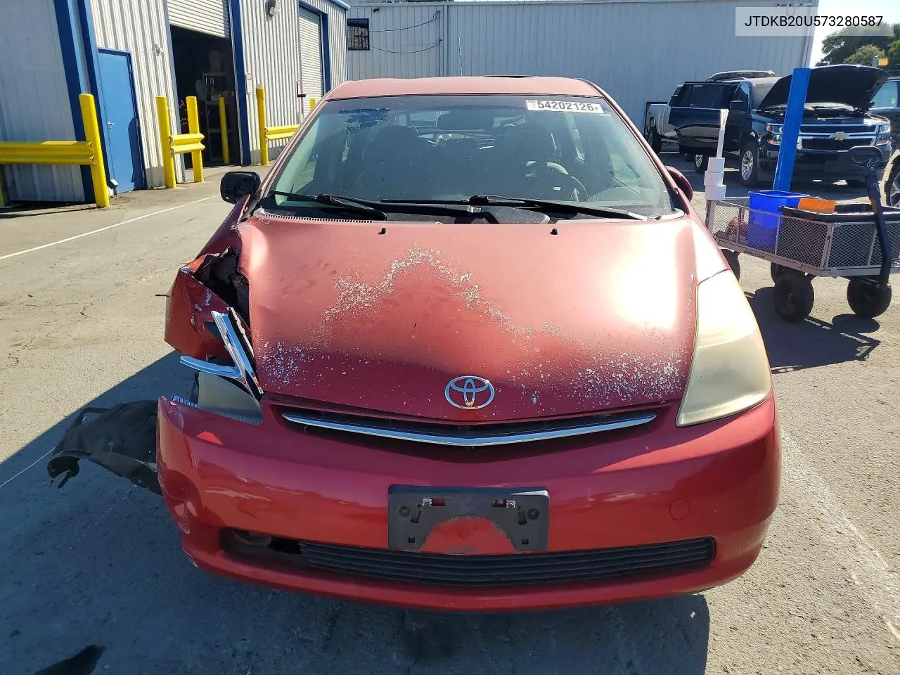 2007 Toyota Prius Base VIN: JTDKB20U573280587 Lot: 54202126