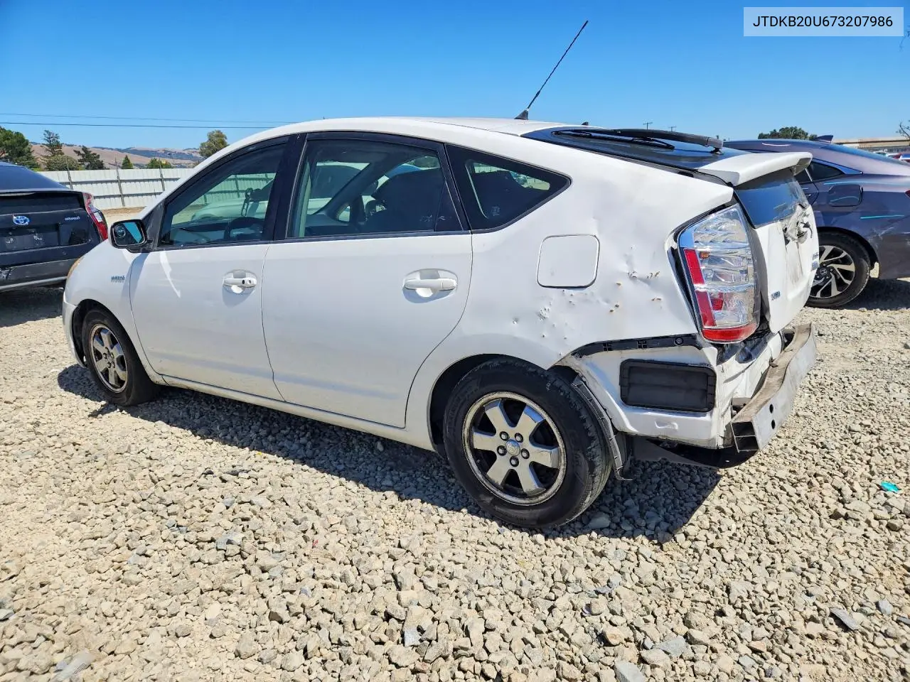 2007 Toyota Prius Base VIN: JTDKB20U673207986 Lot: 55970356