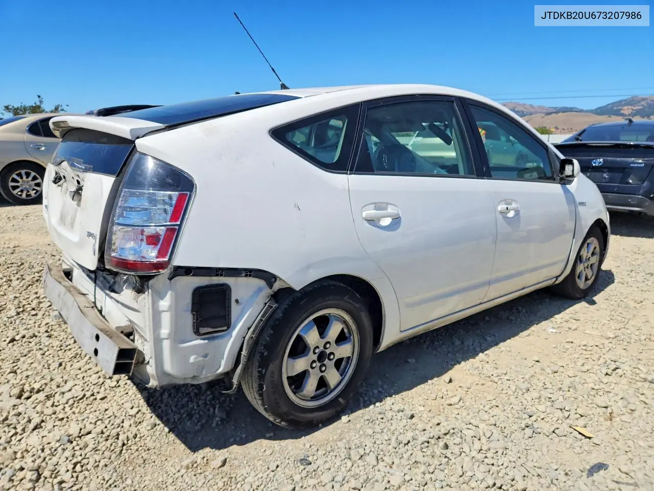 2007 Toyota Prius Base VIN: JTDKB20U673207986 Lot: 55970356