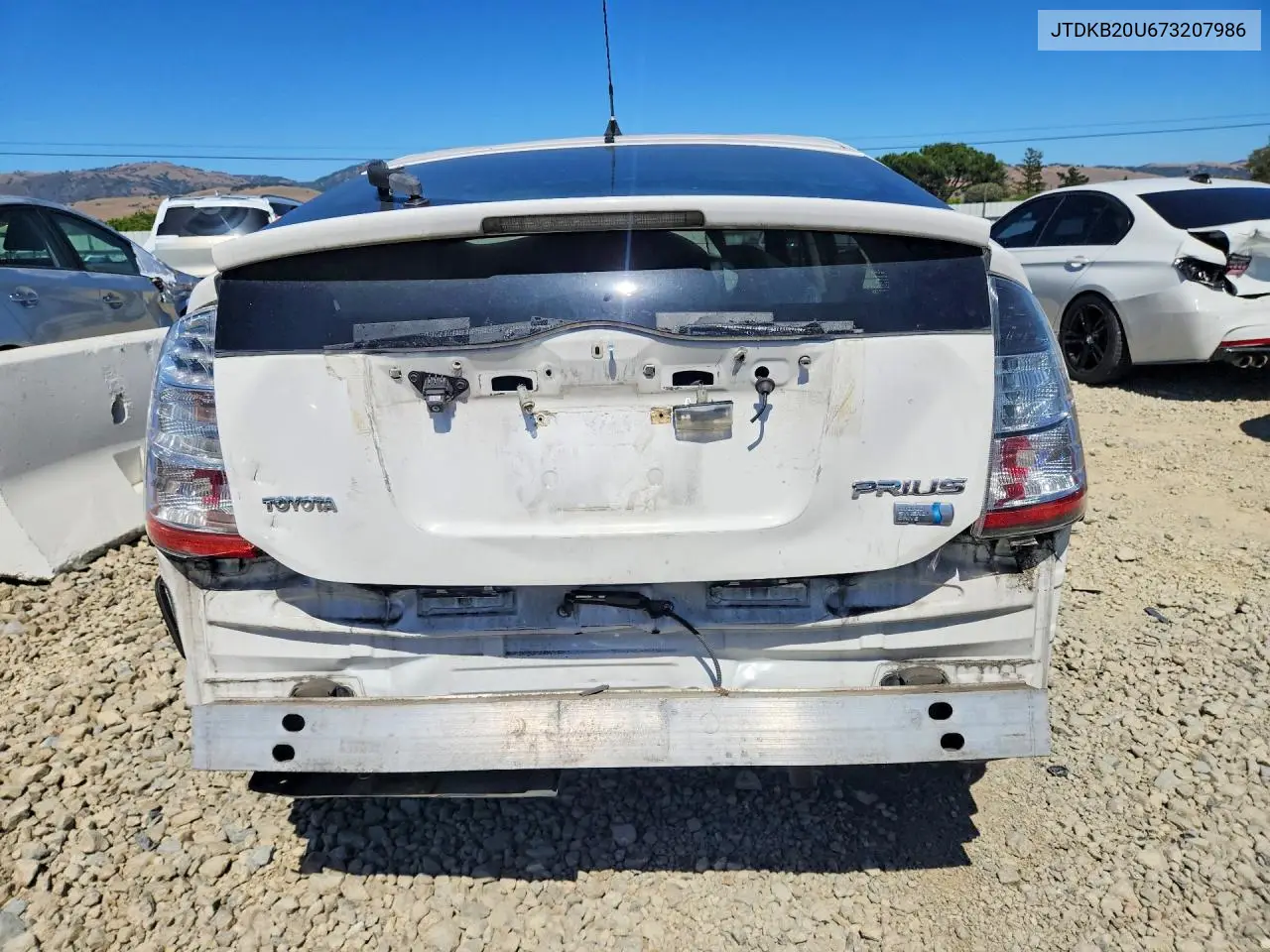 2007 Toyota Prius Base VIN: JTDKB20U673207986 Lot: 55970356
