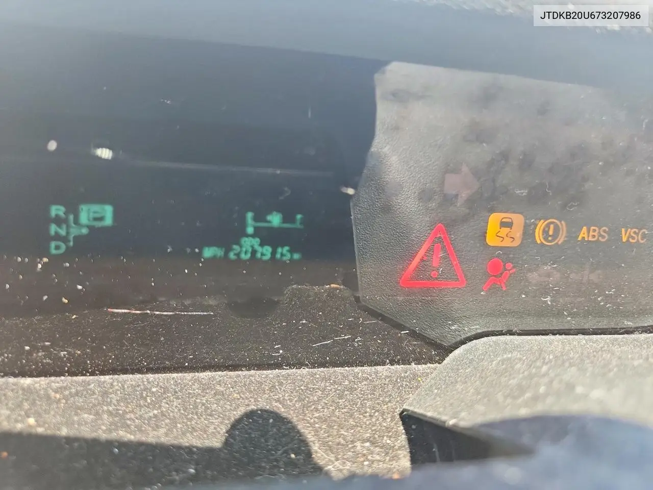 2007 Toyota Prius Base VIN: JTDKB20U673207986 Lot: 55970356