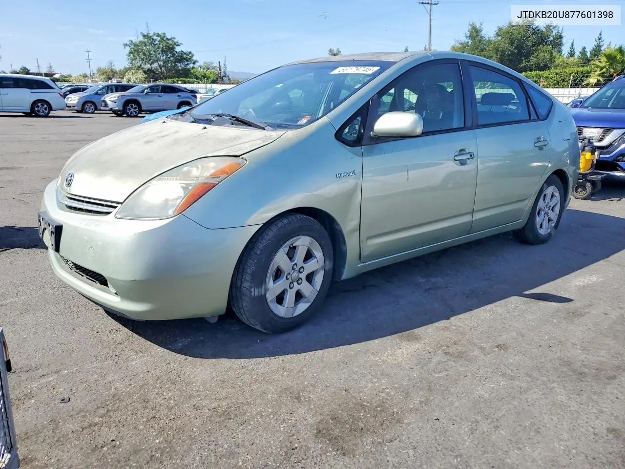 2007 Toyota Prius Base VIN: JTDKB20U877601398 Lot: 56179746