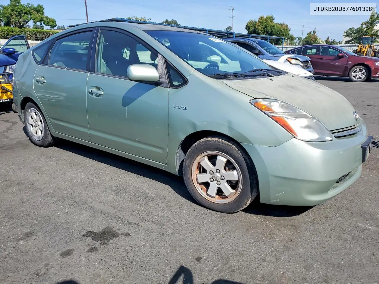2007 Toyota Prius Base VIN: JTDKB20U877601398 Lot: 56179746