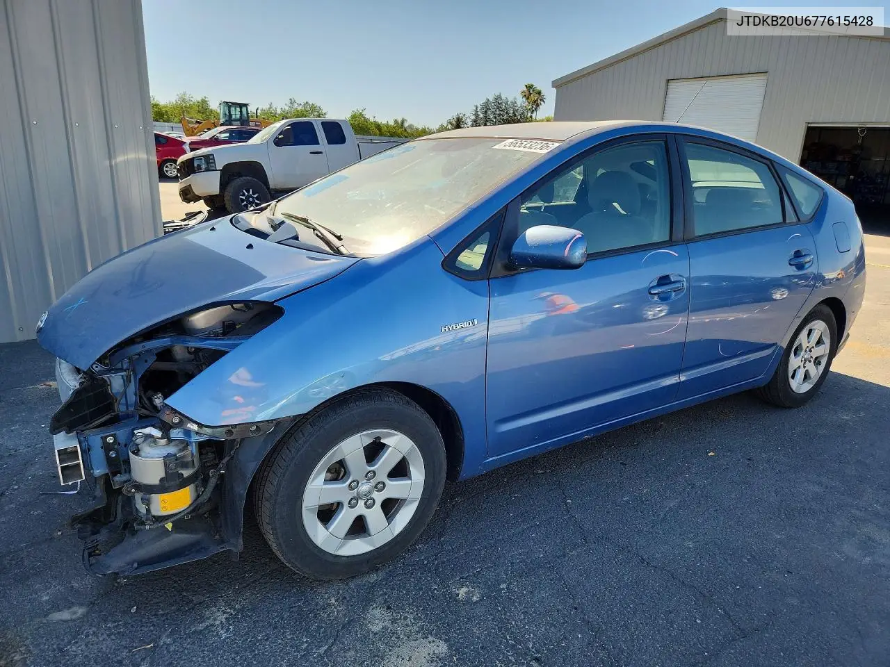 2007 Toyota Prius Base VIN: JTDKB20U677615428 Lot: 56533236