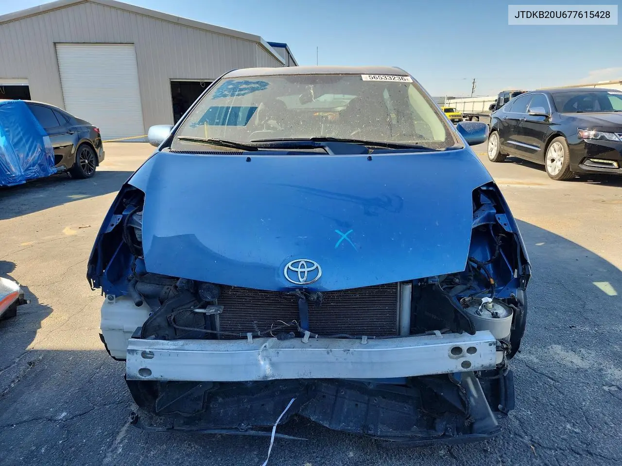 2007 Toyota Prius Base VIN: JTDKB20U677615428 Lot: 56533236