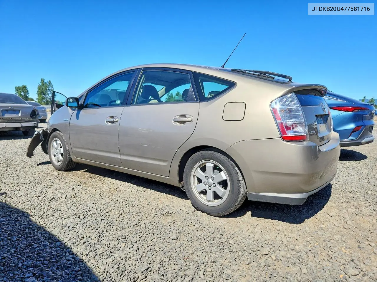 2007 Toyota Prius Base VIN: JTDKB20U477581716 Lot: 57030566