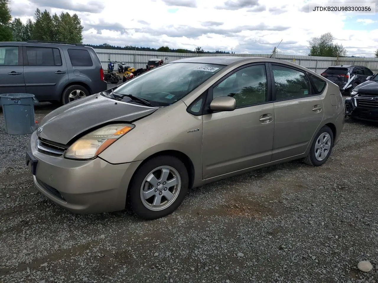 2008 Toyota Prius Base VIN: JTDKB20U983300356 Lot: 55745736