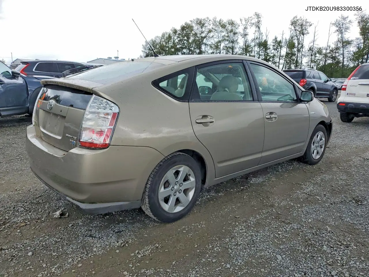 2008 Toyota Prius Base VIN: JTDKB20U983300356 Lot: 55745736