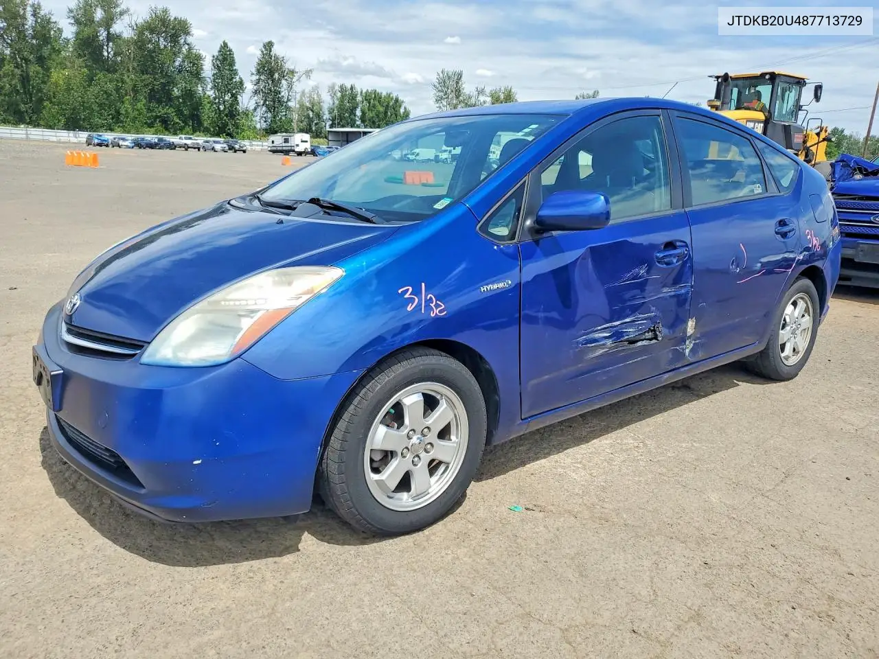 2008 Toyota Prius Base VIN: JTDKB20U487713729 Lot: 55815856