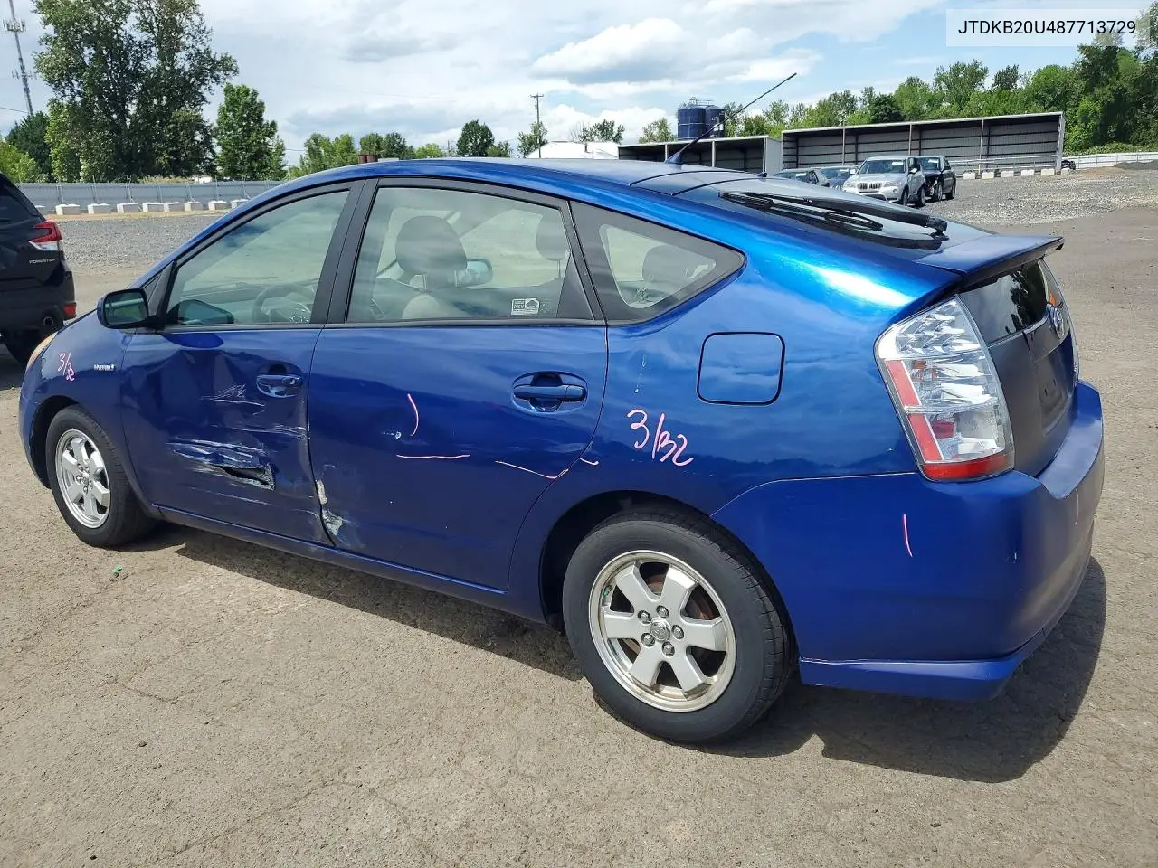 2008 Toyota Prius Base VIN: JTDKB20U487713729 Lot: 55815856