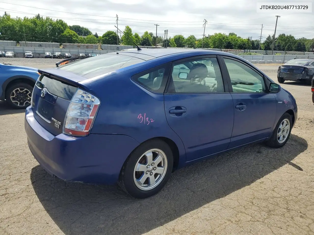 2008 Toyota Prius Base VIN: JTDKB20U487713729 Lot: 55815856