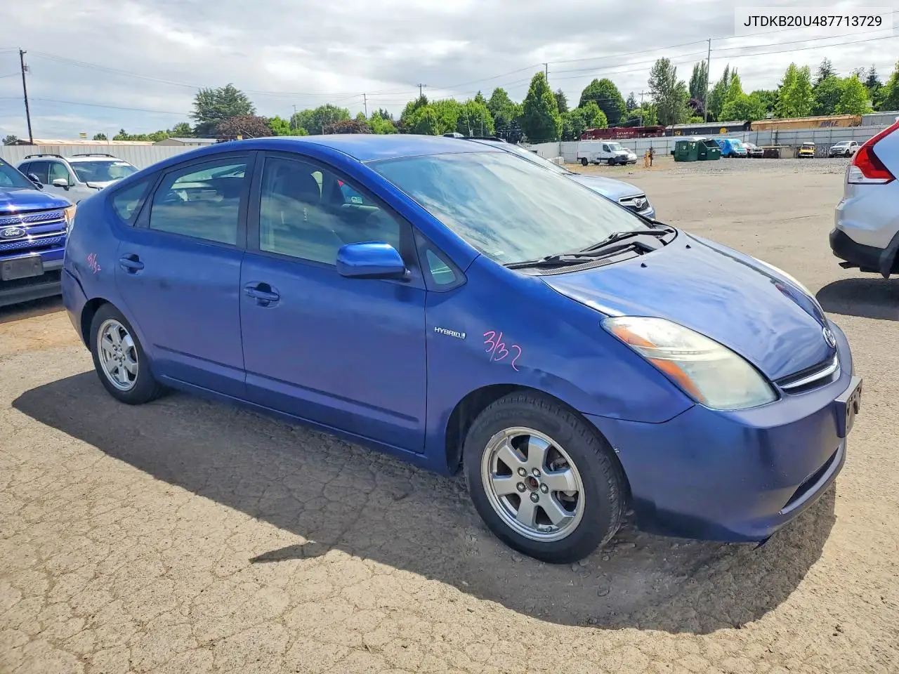 2008 Toyota Prius Base VIN: JTDKB20U487713729 Lot: 55815856