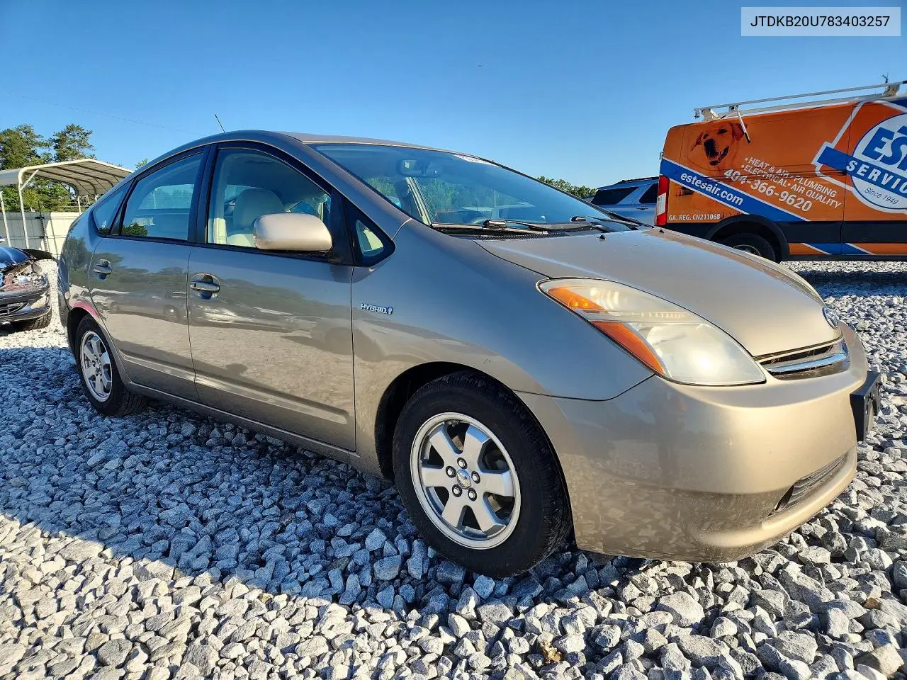 JTDKB20U783403257 2008 Toyota Prius Base