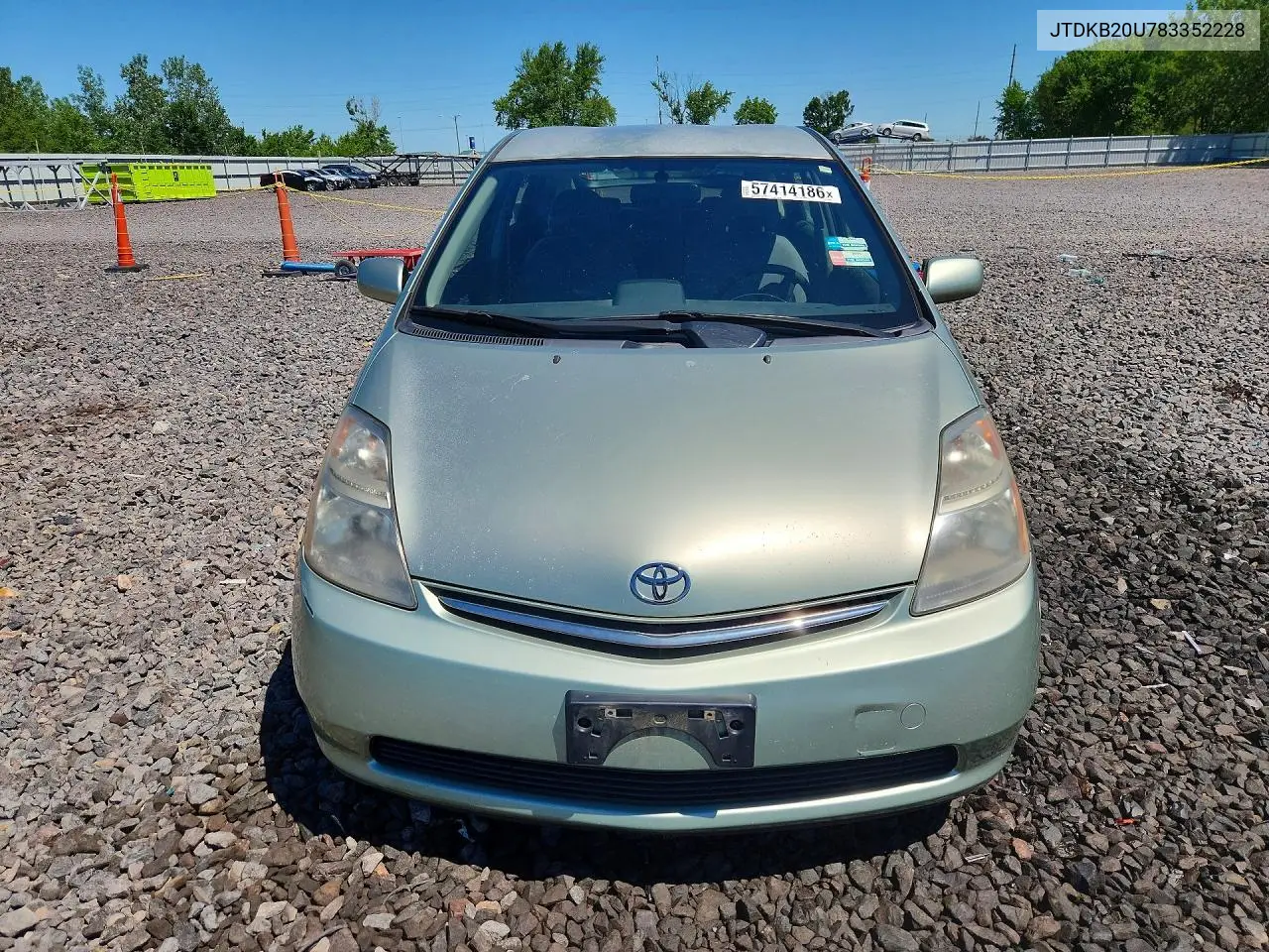 2008 Toyota Prius Base VIN: JTDKB20U783352228 Lot: 57414186
