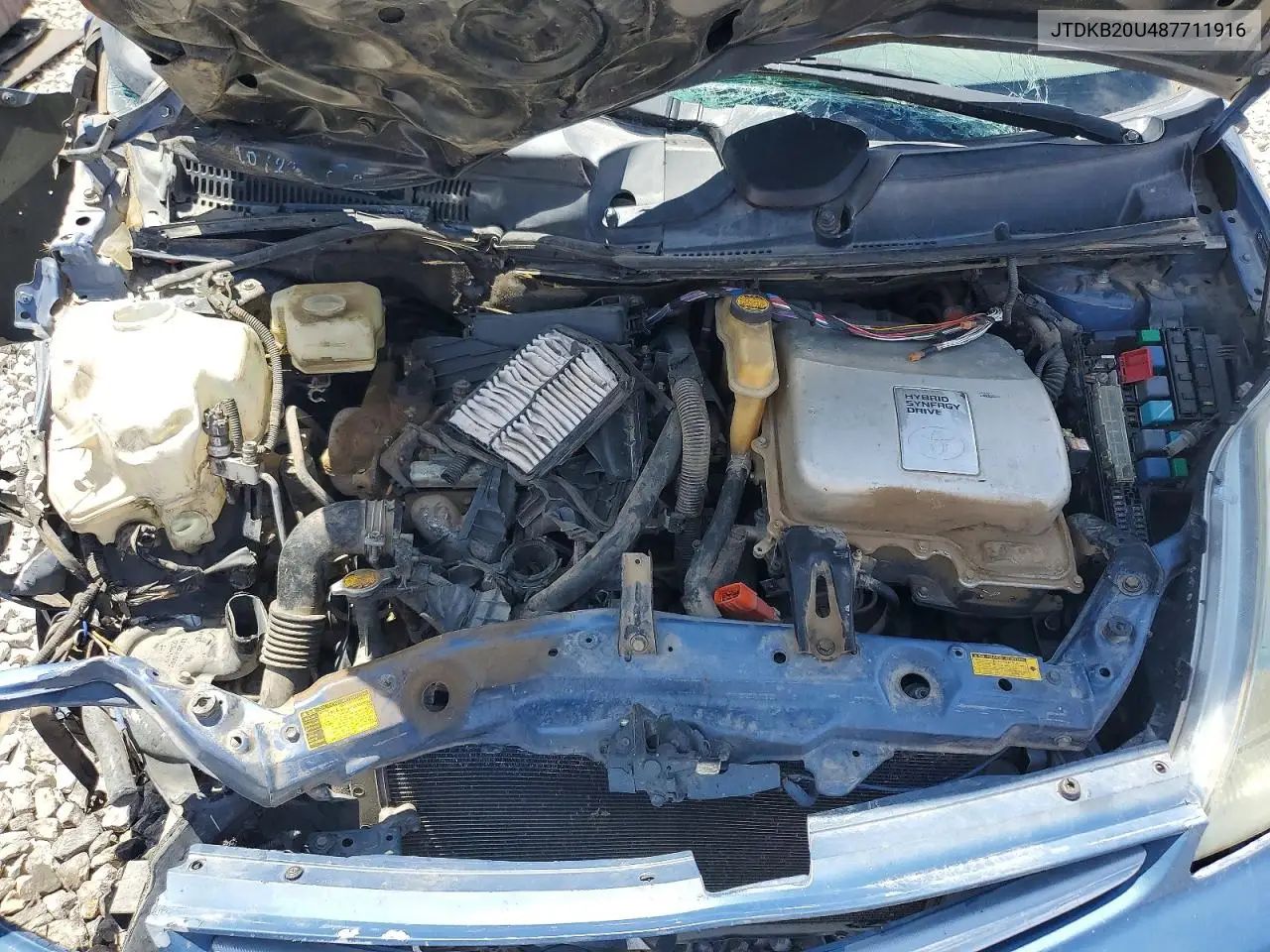 2008 Toyota Prius Base VIN: JTDKB20U487711916 Lot: 58399236