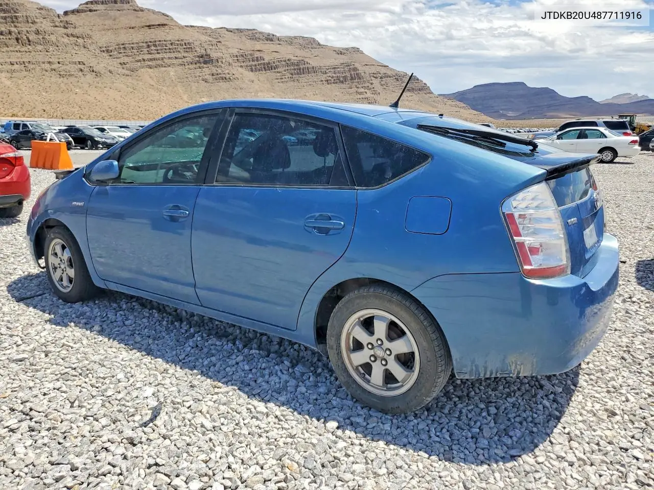 2008 Toyota Prius Base VIN: JTDKB20U487711916 Lot: 58399236