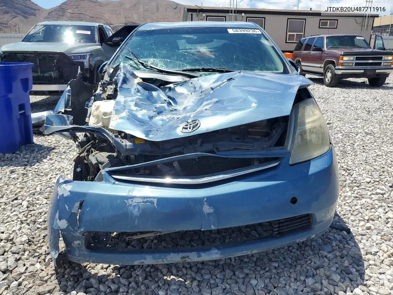 2008 Toyota Prius Base VIN: JTDKB20U487711916 Lot: 58399236