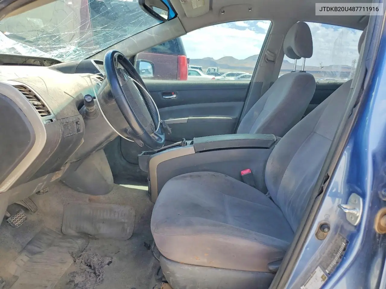 2008 Toyota Prius Base VIN: JTDKB20U487711916 Lot: 58399236