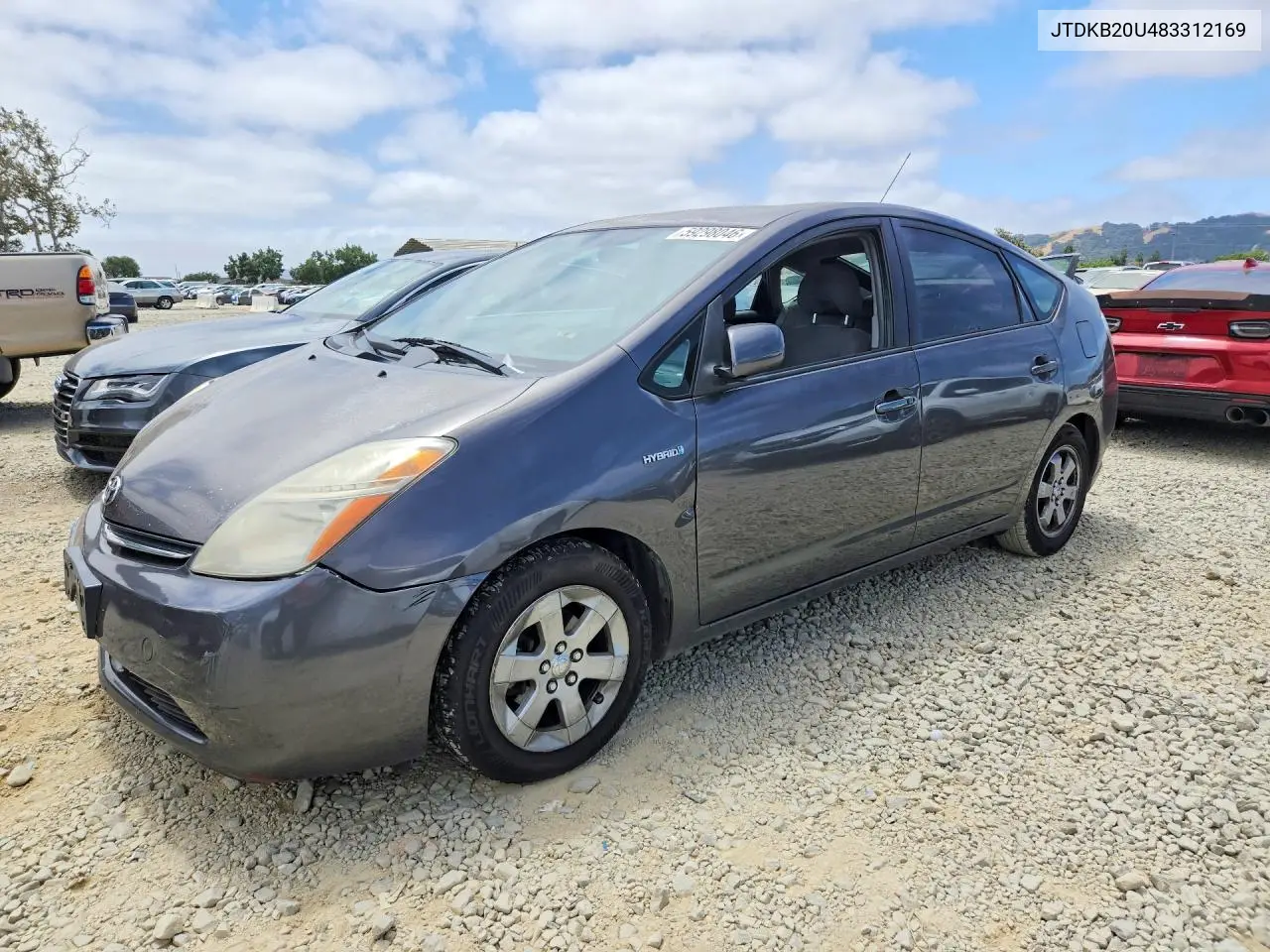 2008 Toyota Prius Base VIN: JTDKB20U483312169 Lot: 59298046
