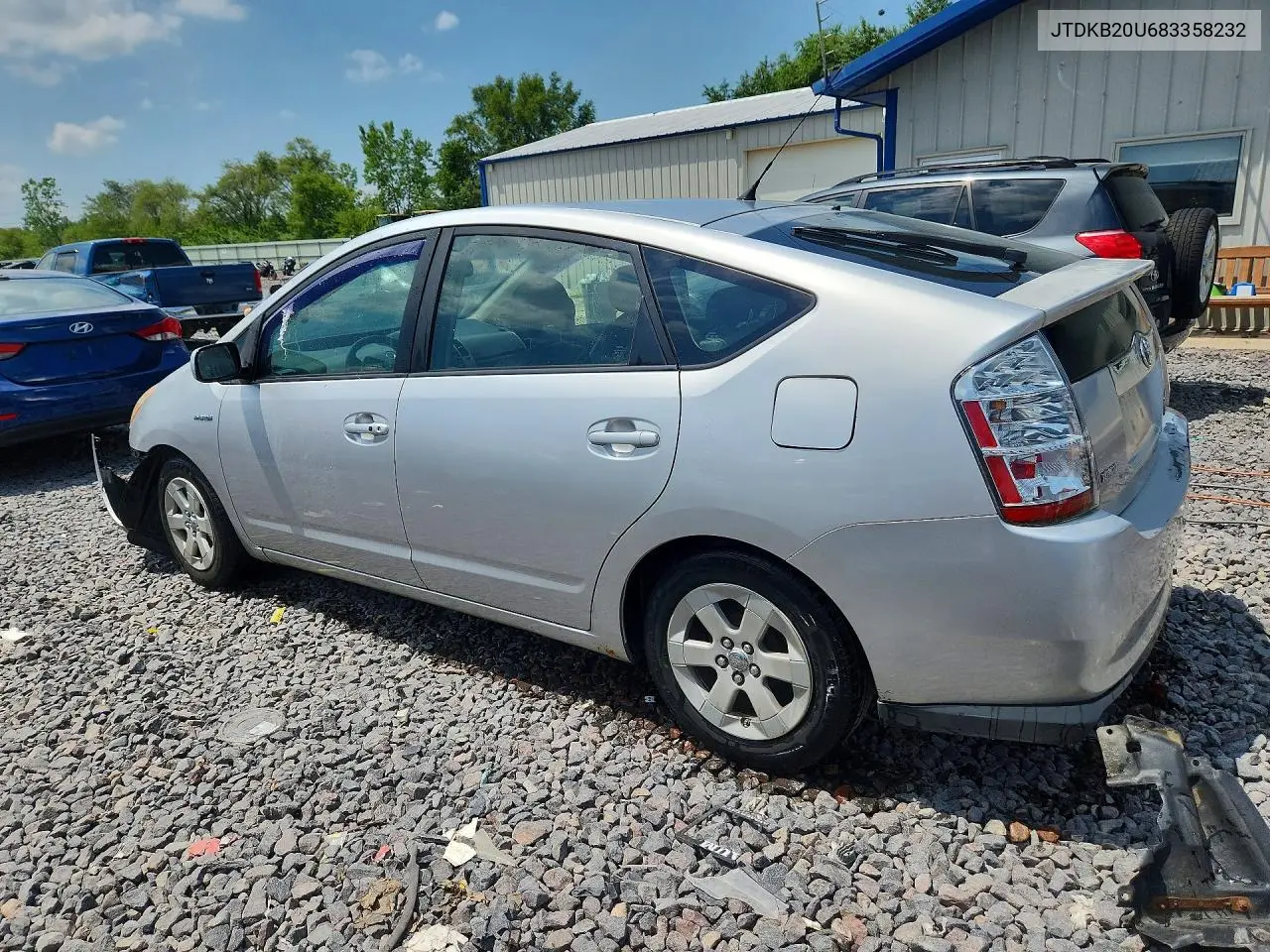 2008 Toyota Prius Base VIN: JTDKB20U683358232 Lot: 60791756