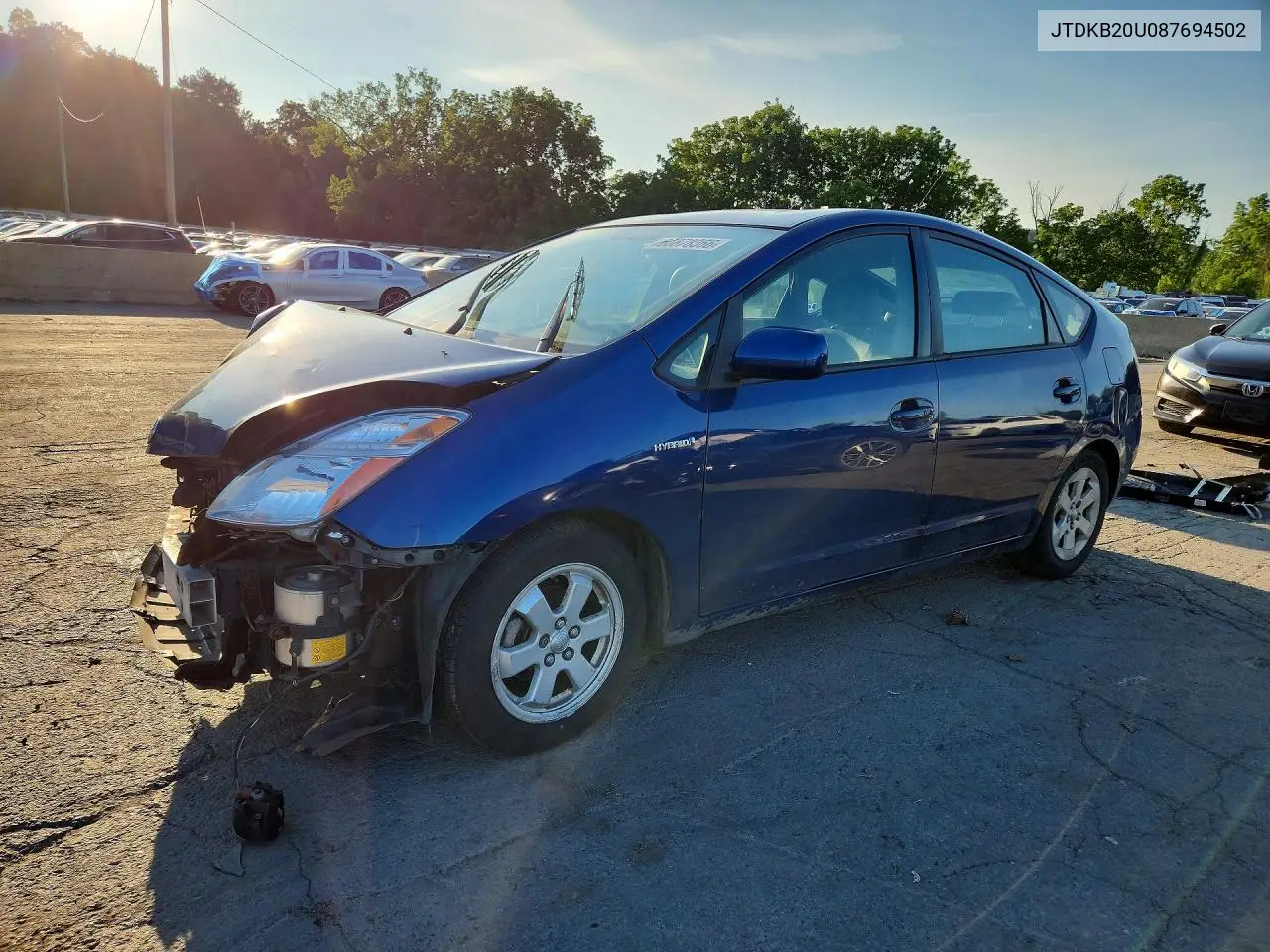 2008 Toyota Prius Base VIN: JTDKB20U087694502 Lot: 60878366