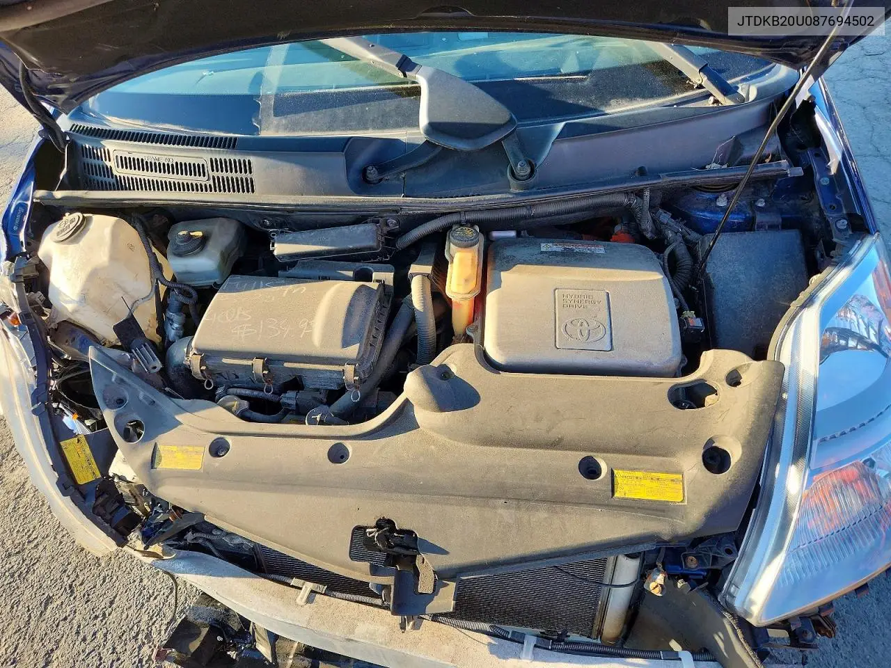 2008 Toyota Prius Base VIN: JTDKB20U087694502 Lot: 60878366