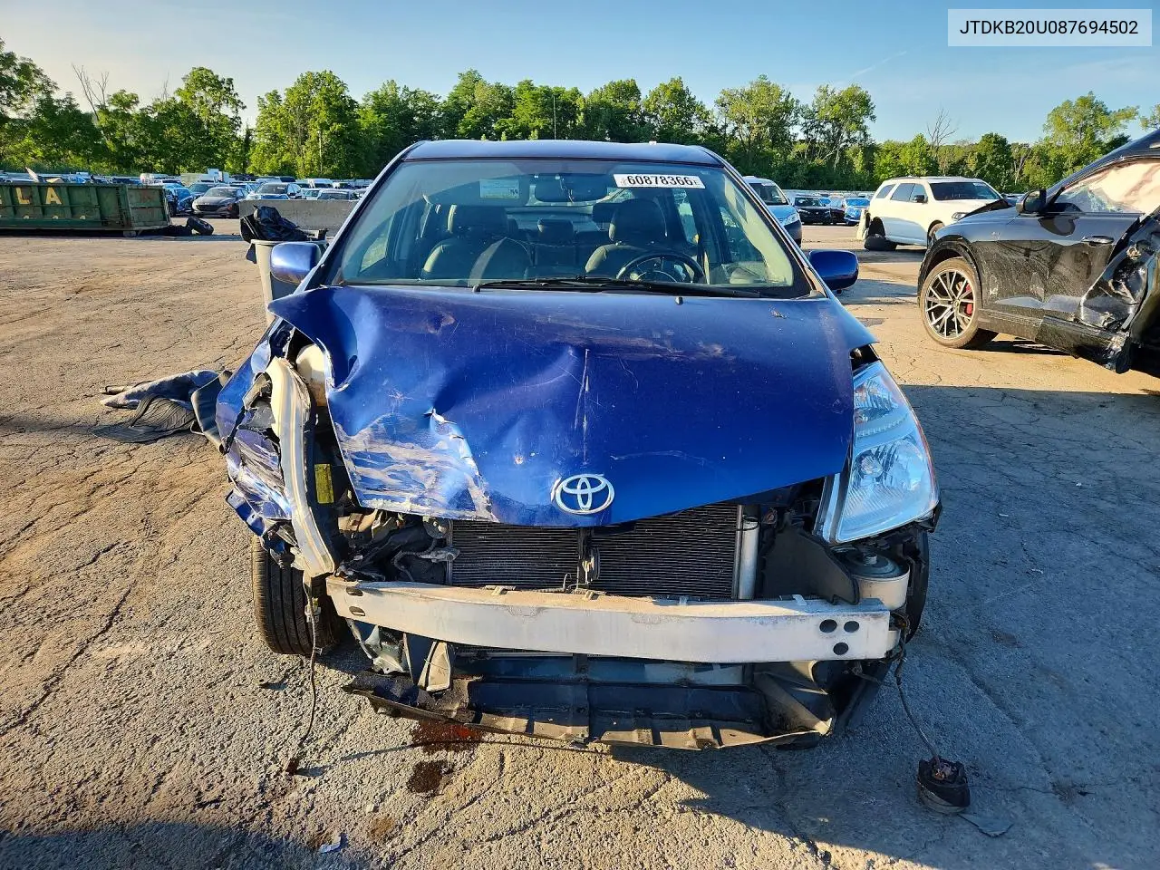 2008 Toyota Prius Base VIN: JTDKB20U087694502 Lot: 60878366