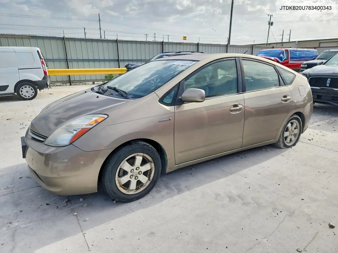 2008 Toyota Prius Base VIN: JTDKB20U783400343 Lot: 61156526