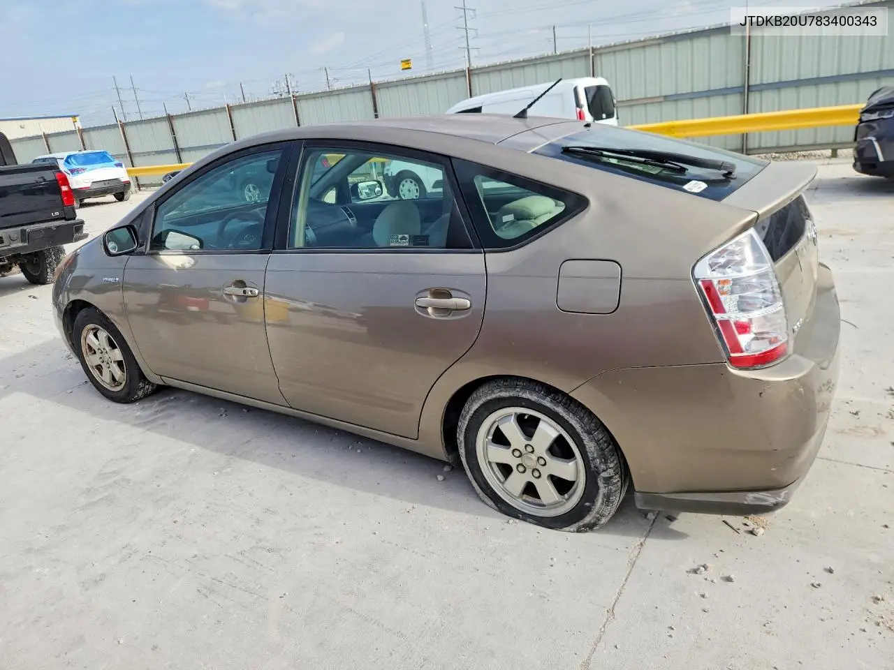 2008 Toyota Prius Base VIN: JTDKB20U783400343 Lot: 61156526