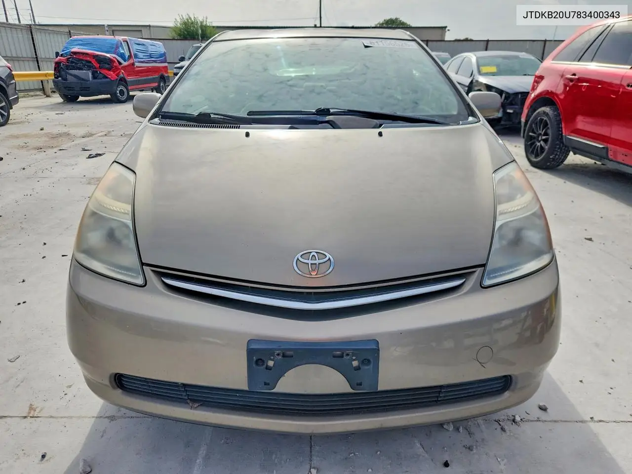 2008 Toyota Prius Base VIN: JTDKB20U783400343 Lot: 61156526