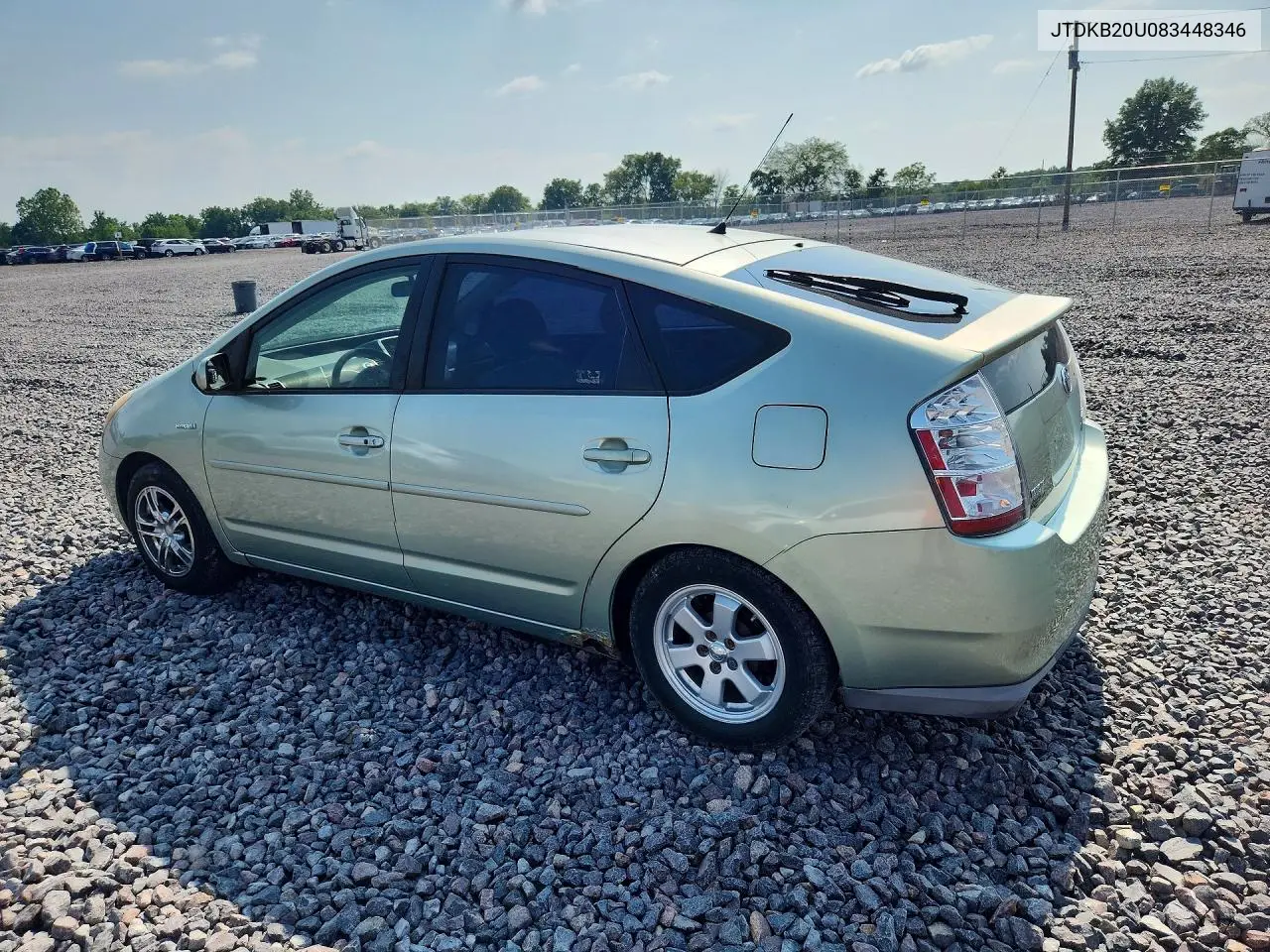 2008 Toyota Prius Base VIN: JTDKB20U083448346 Lot: 61196216