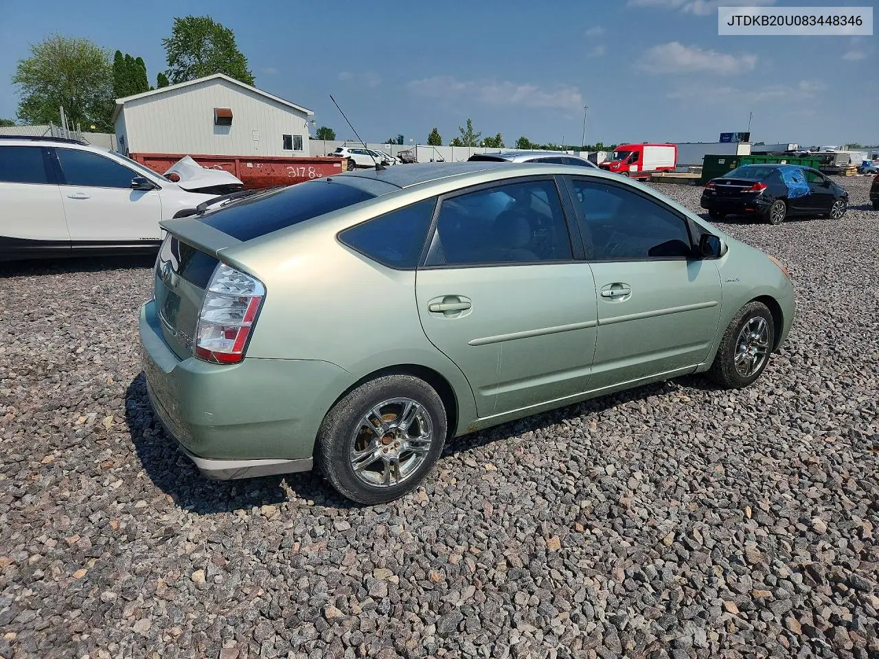 2008 Toyota Prius Base VIN: JTDKB20U083448346 Lot: 61196216